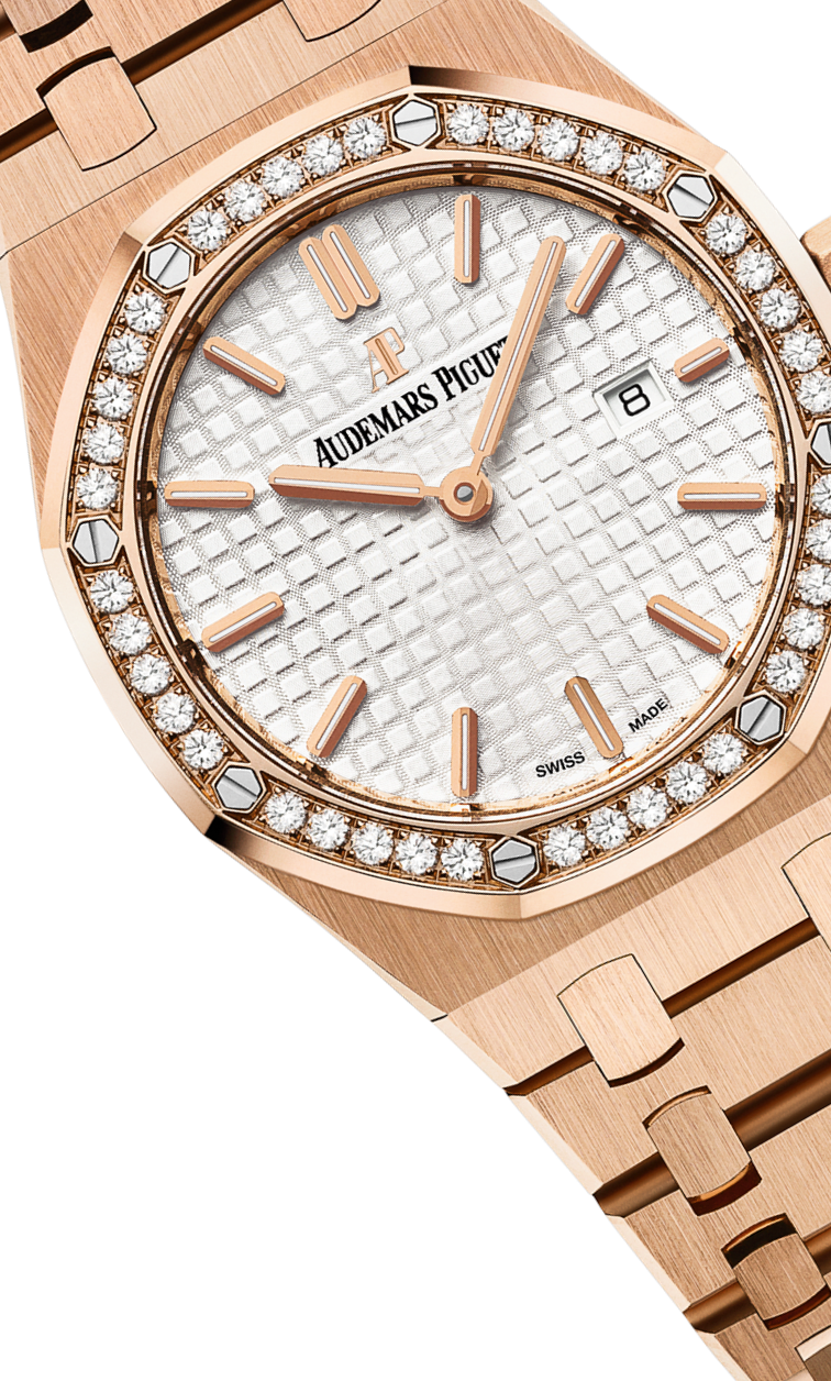 Rose gold 904L steel silver-white dial - Watch - 33 mm