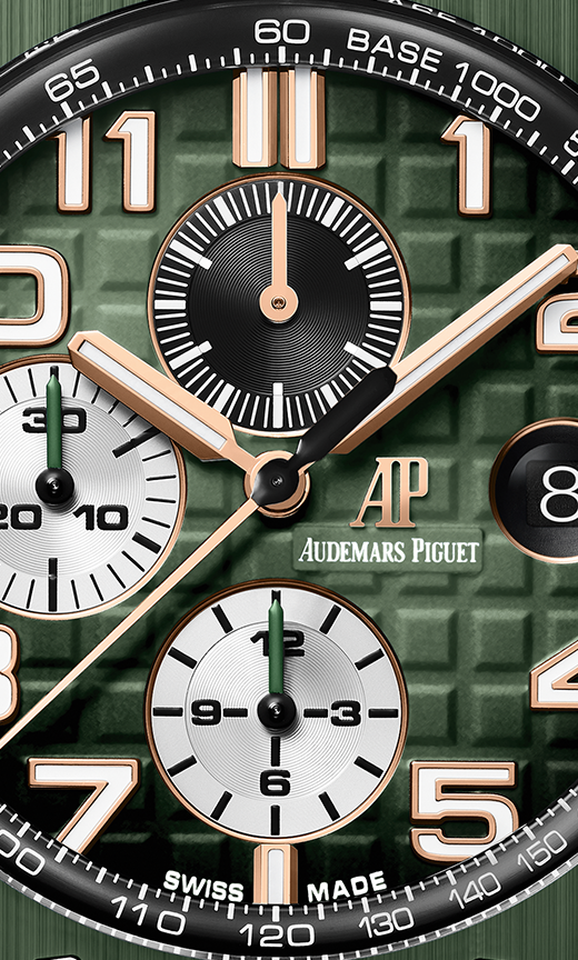 Green strap - Titanium Smoked green dial - Watch - 44mm