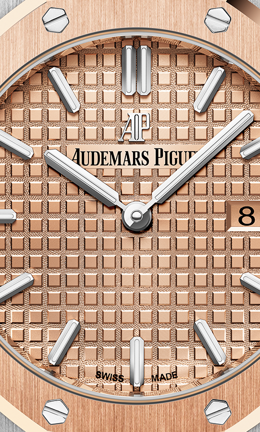 Silver 904L steel rose gold dial - Watch - 33 mm