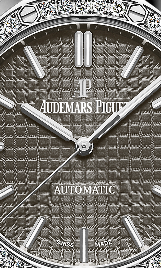 Silver 904L Steel Grey Ruthenium Dial - Watch - 37 mm