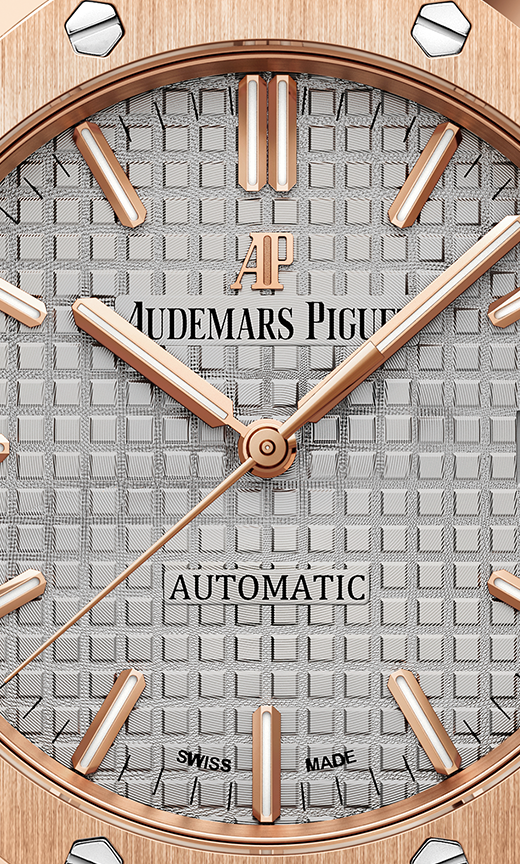 Rose gold 904L steel silver-grey dial - Watch - 37 mm