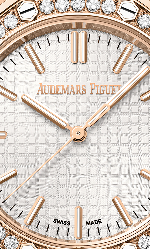 Rose gold strap 904L steel silver dial - Watch - 37 mm