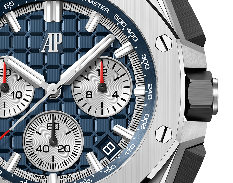 Blue rubber strap - Titanium blue dial - Watch - 43mm