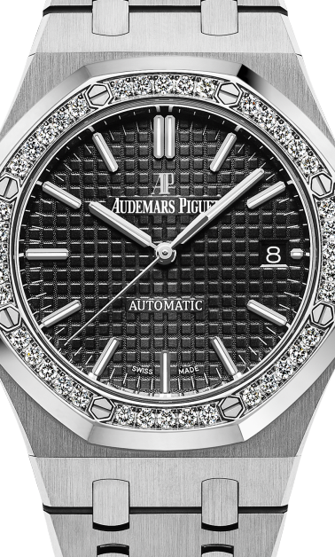 Silver 904L Steel Black Dial - Watch - 37mm