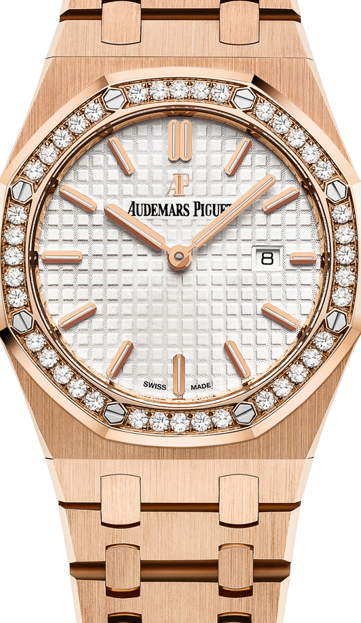 Rose gold 904L steel silver-white dial - Watch - 33 mm