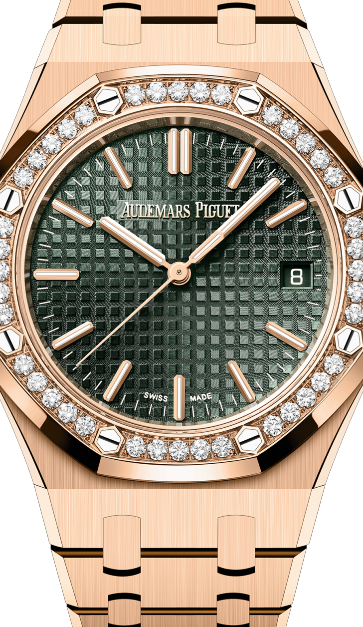 Rose Gold 904L Steel Khaki Green Dial - Watch - 37mm