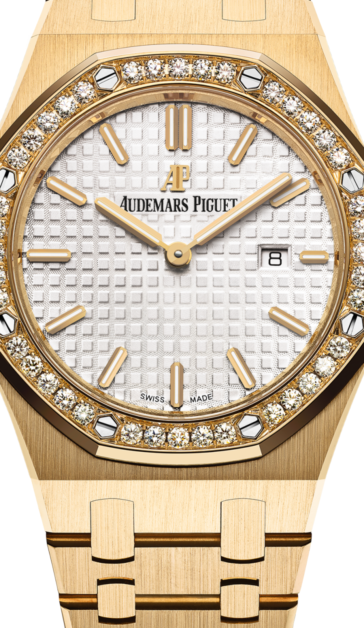 Yellow 904L steel silvery white dial - Watch - 33 mm