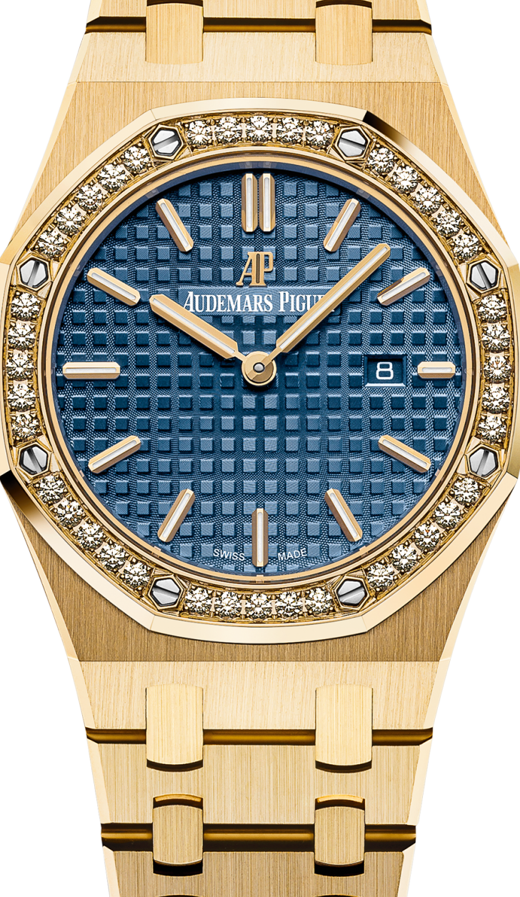 Yellow 904L steel dark blue dial - Watch - 33mm