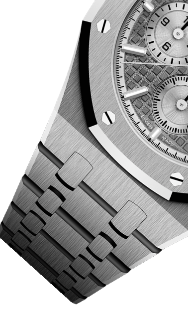 Silver 904L Steel Gray Ruthenium Dial - Watch - 38mm