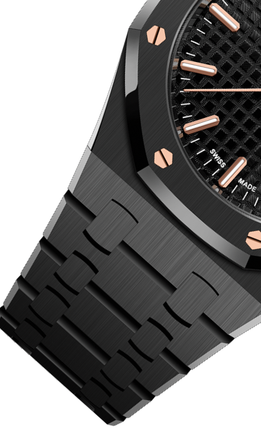 Black 904L Steel Black Dial - Watch - 34mm