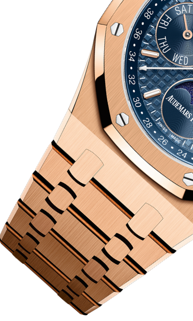 Rose Gold 904L Steel Blue Dial - Watch - 41mm