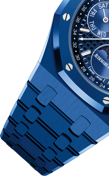Blue 904L Steel Blue Dial - Perpetual Calendar Watch - 41mm