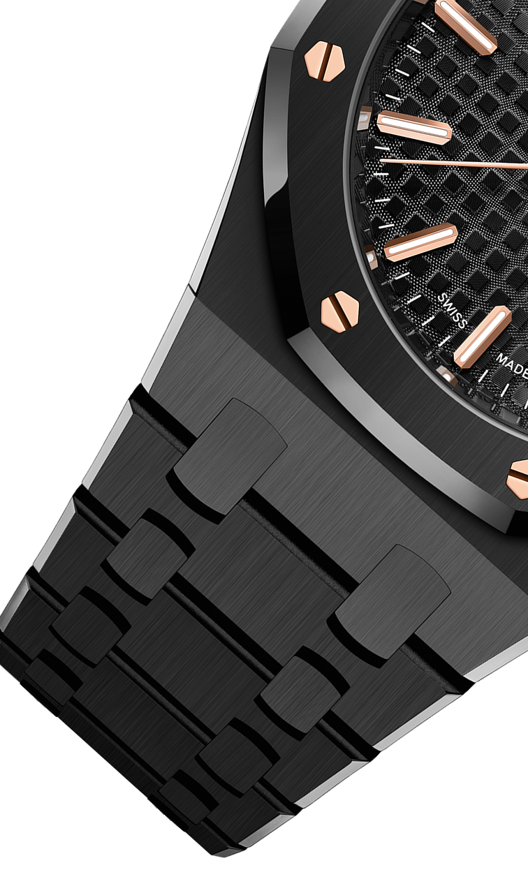 Black 904L Steel Black Dial - Watch - 34mm