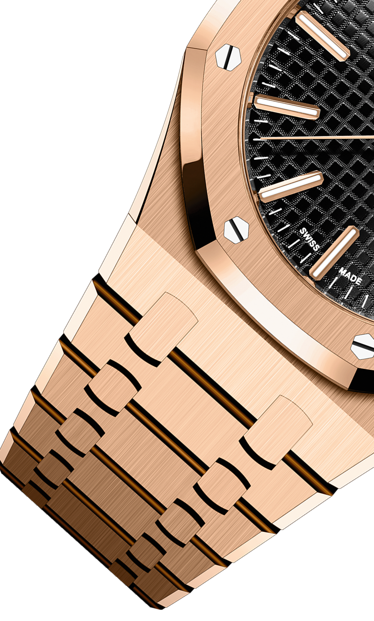 Rose Gold 904L Steel Black - Automatic Watch - 41mm