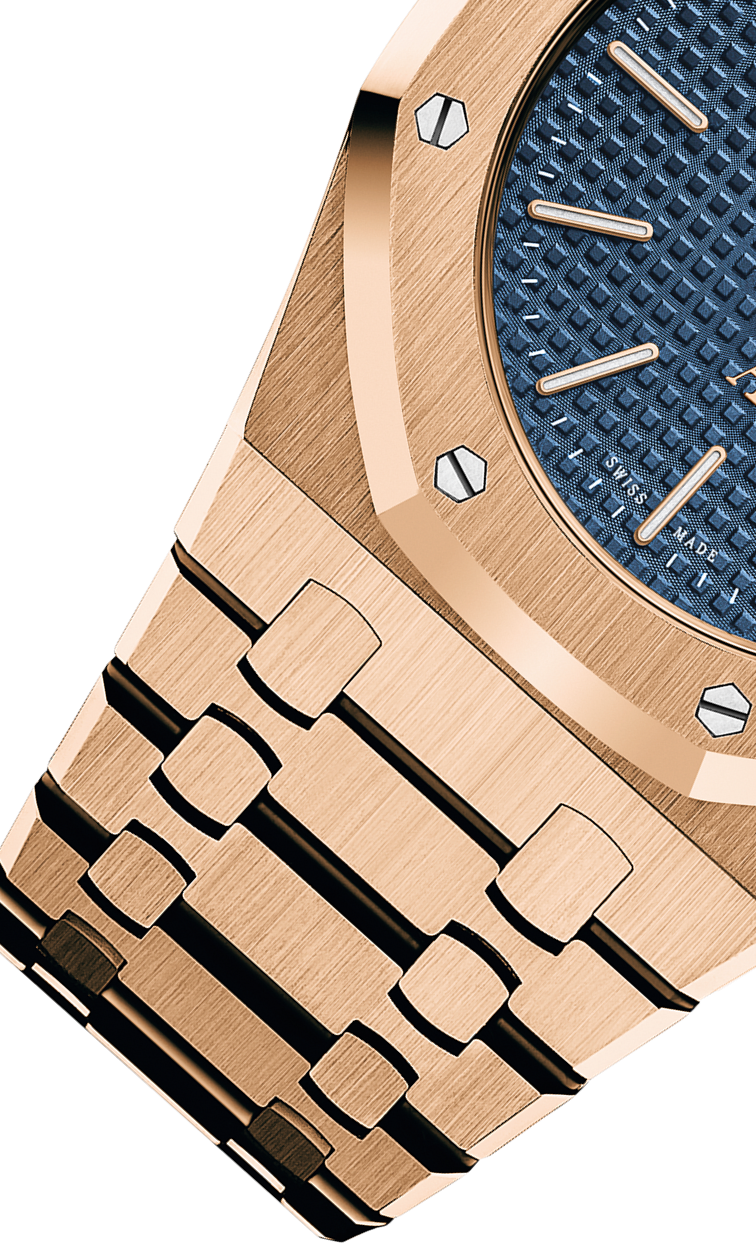 Rose Gold 904L Steel Blue Dial - Watch - 39mm
