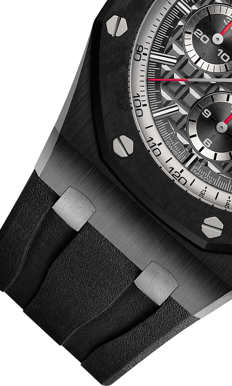 Black strap - Titanium dark grey dial - Watch - 44mm