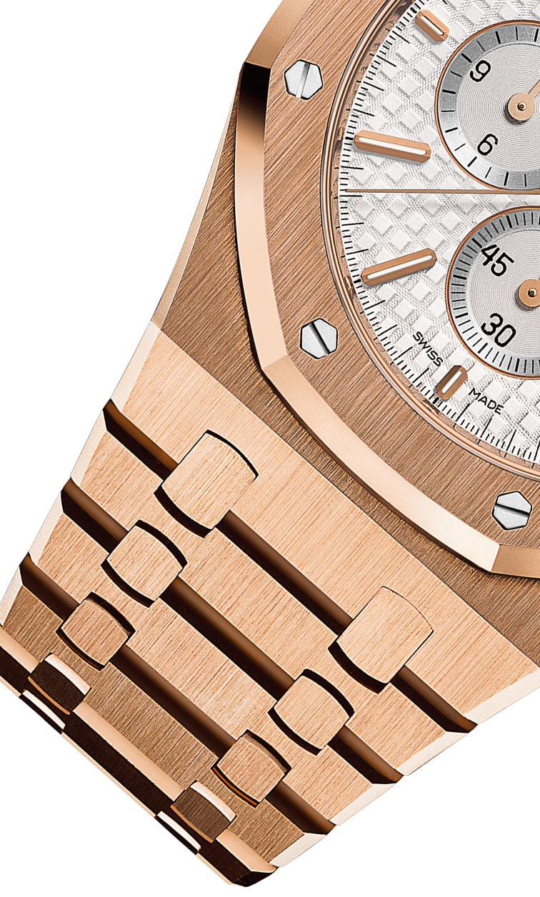 Rose gold 904L steel silver-white dial - Watch - 41 mm