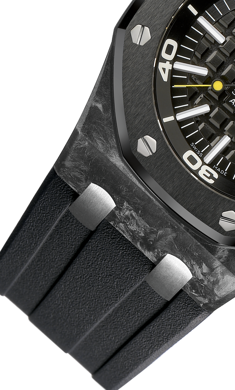 Black strap - Titanium black dial - Watch - 42mm