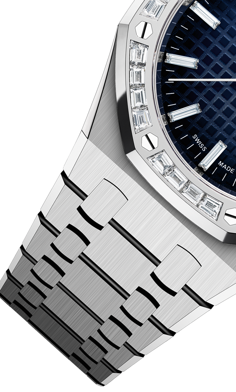 Silver 904L steel Smoked blue dial - Watch - 34mm