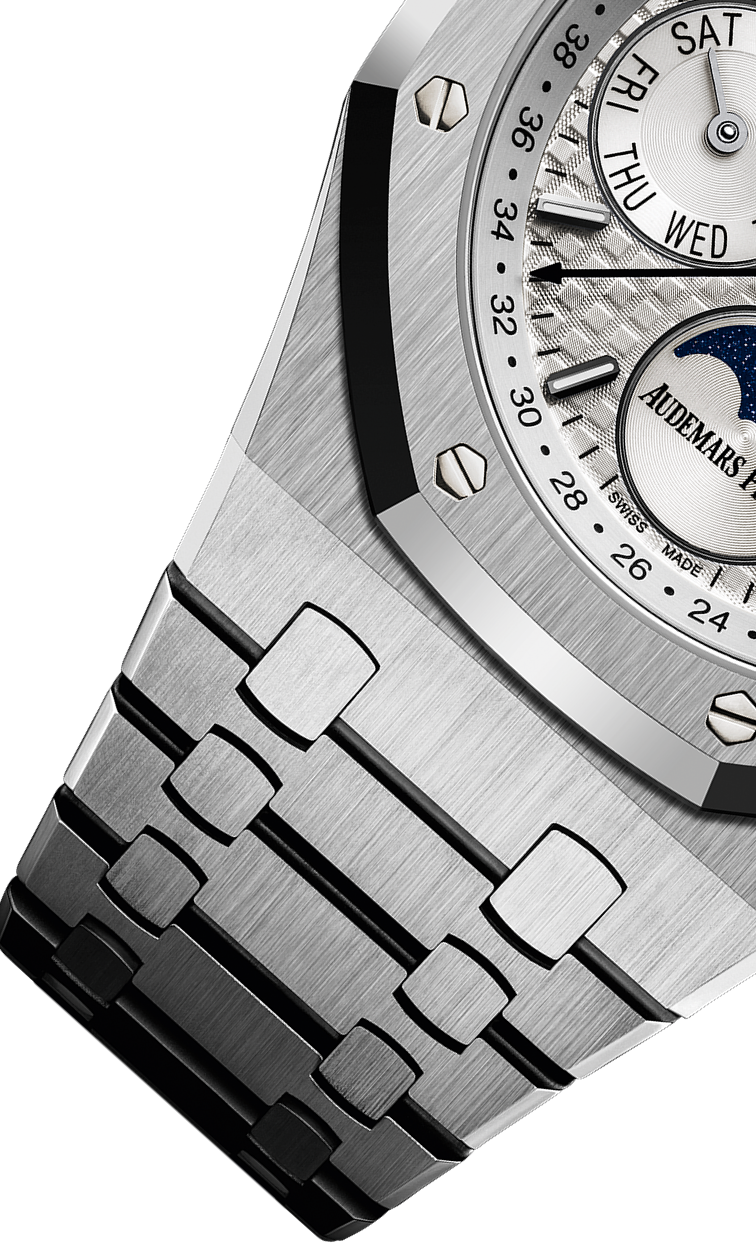 Silver 904L steel silvery white dial - Watch - 41 mm