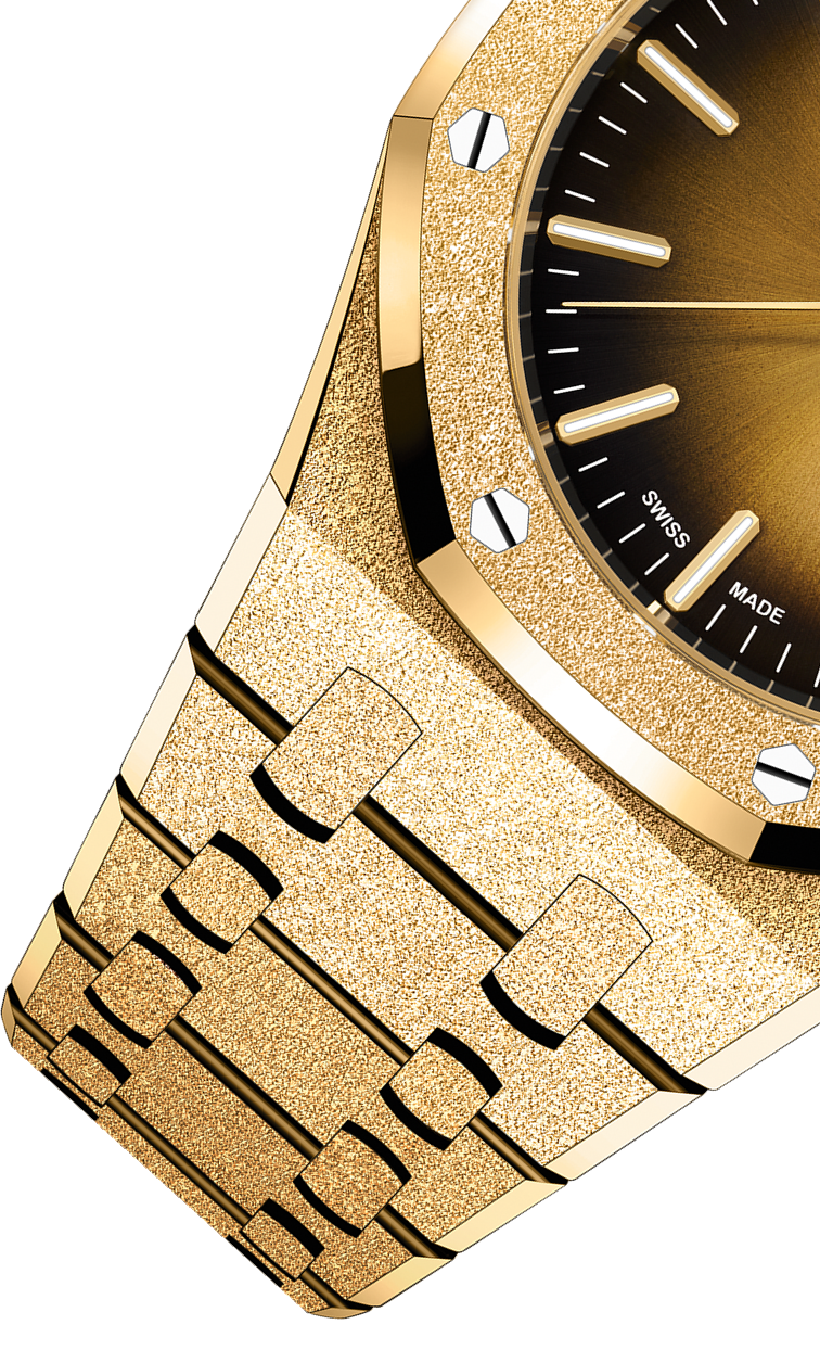 Yellow 904L Steel Smoked Gold Dial - Watch - 37mm