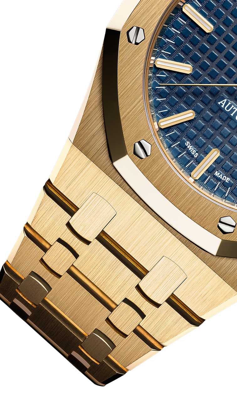 Yellow 904L steel dark blue dial - Watch - 37 mm