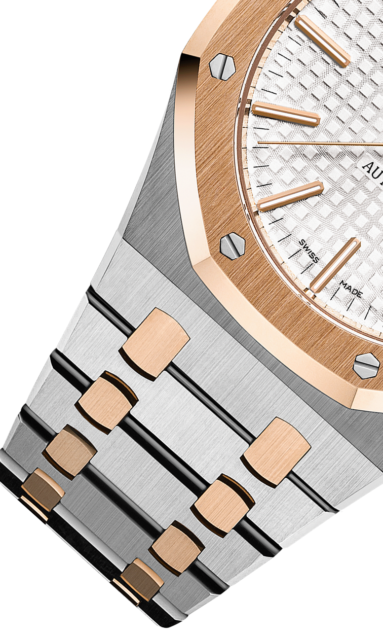 Silver Gold 904L Steel Silvery-white dial - Watch - 41 mm