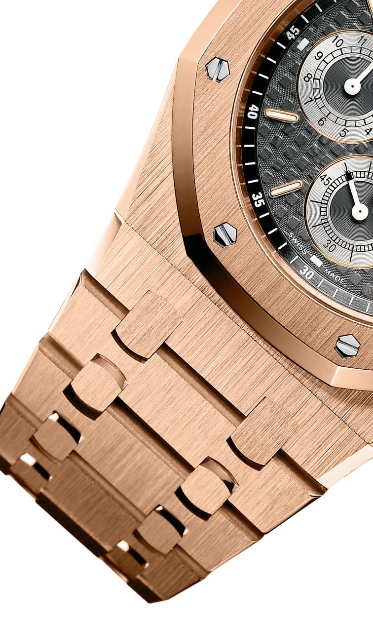 Rose gold 904L steel black dial - Watch - 39 mm