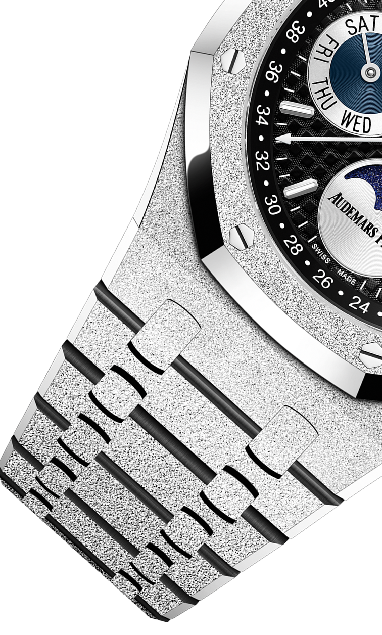 Silver 904L steel with black dial - Watch - 41 mm