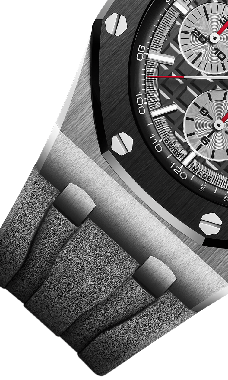 Grey strap - Titanium dark grey dial - Watch - 44mm