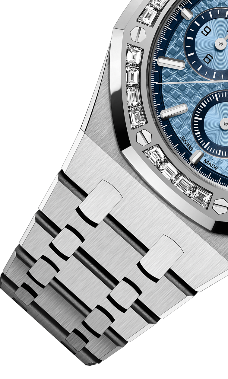Silver 904L steel light blue dial - Watch - 38mm