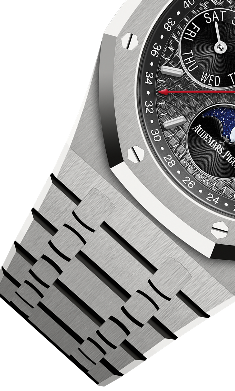 Silver 904L steel dark grey dial - Watch - 41 mm