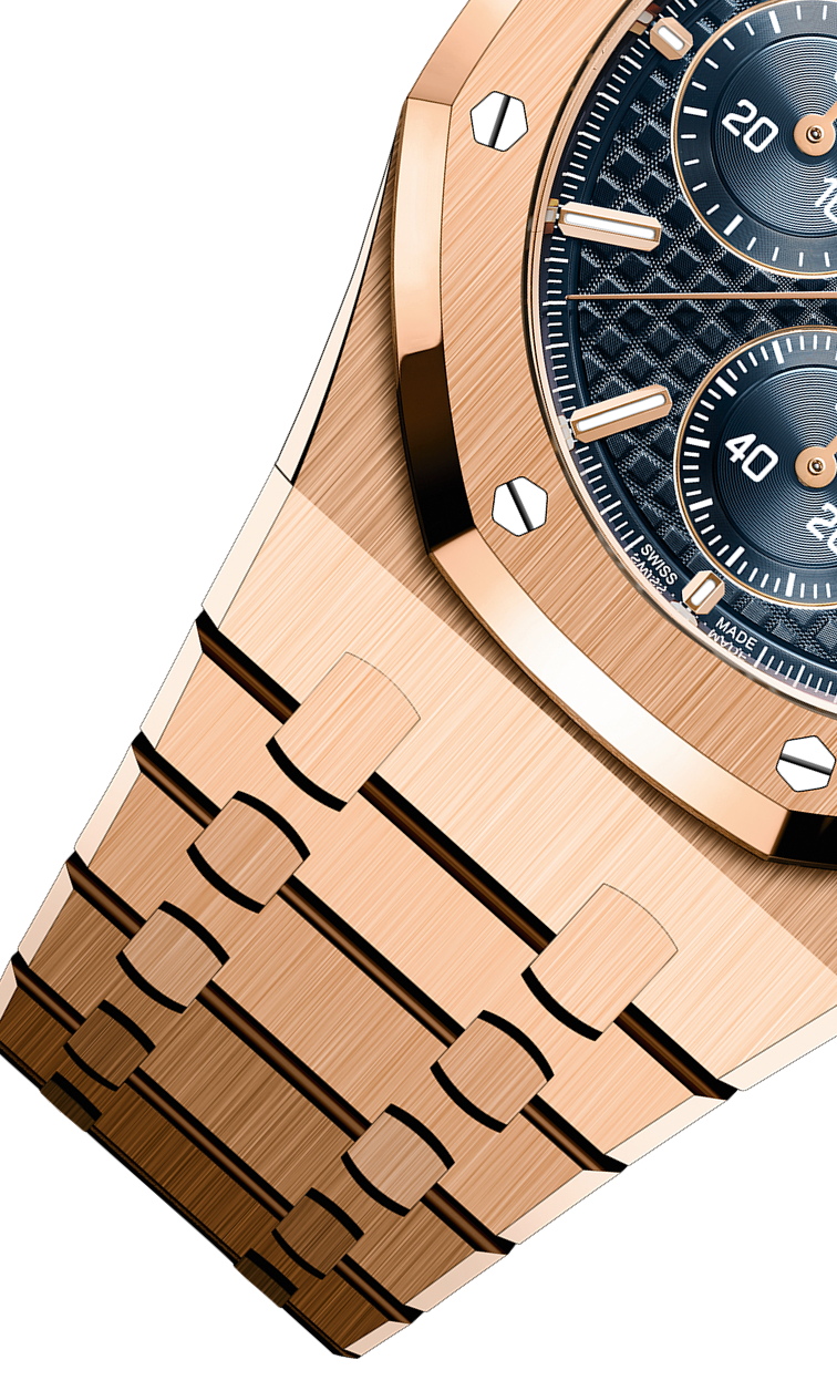 Rose gold 904L steel night blue dial-automatic watch-41mm