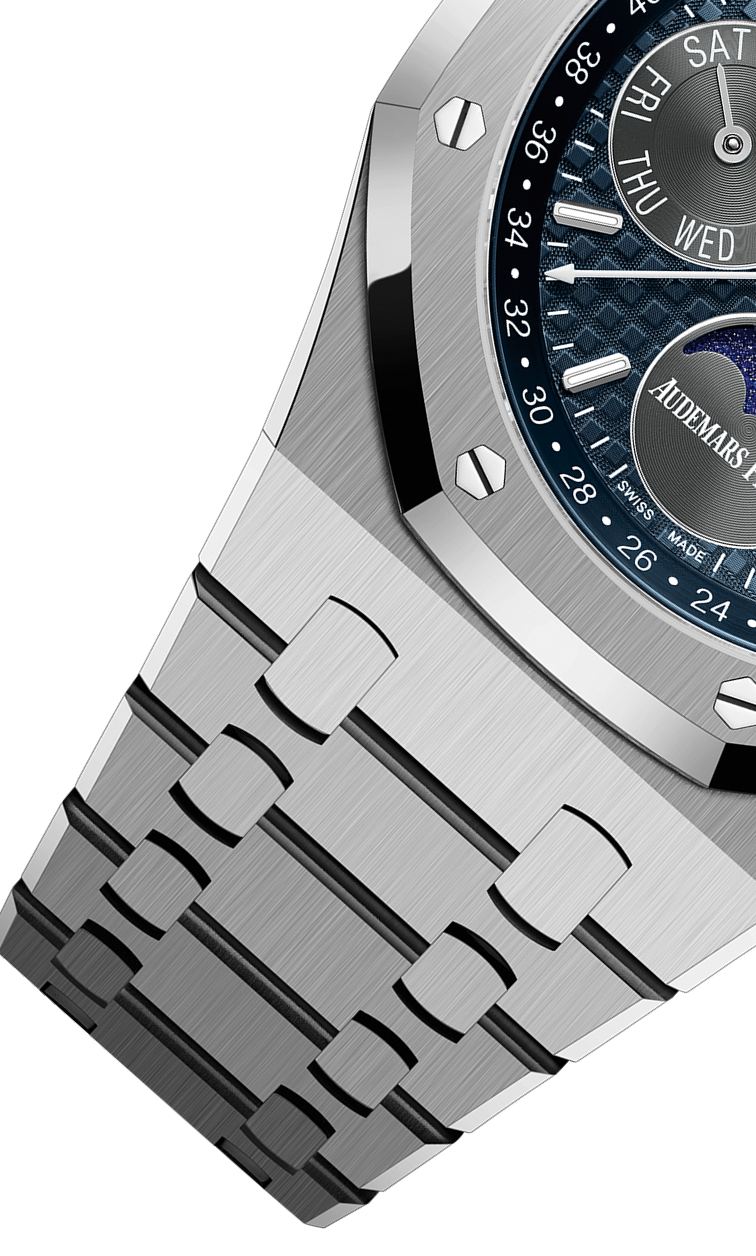 Silver 904L Steel blue dial - Watch - 41 mm