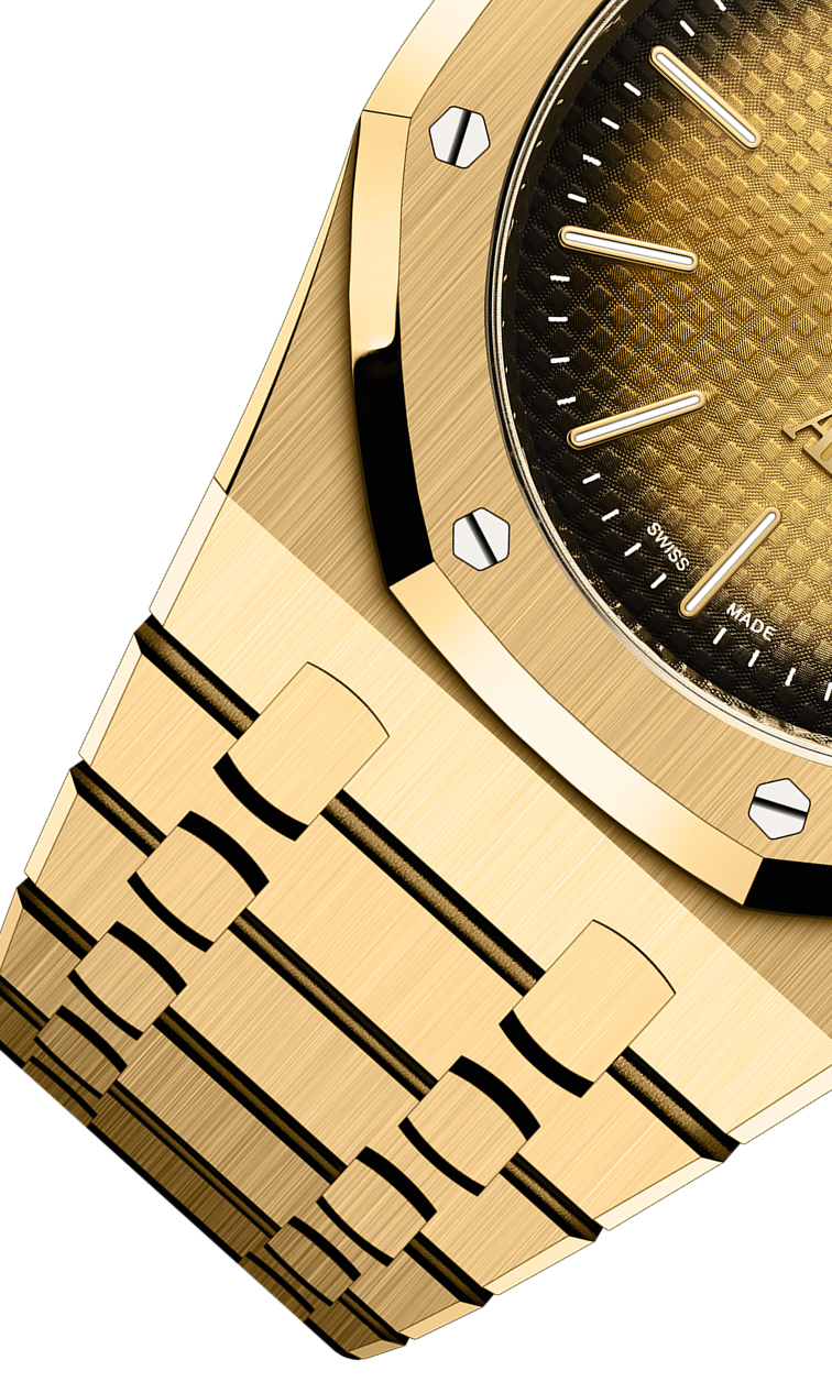 Yellow 904L Steel Smoked Gold Dial - Watch - 39mm