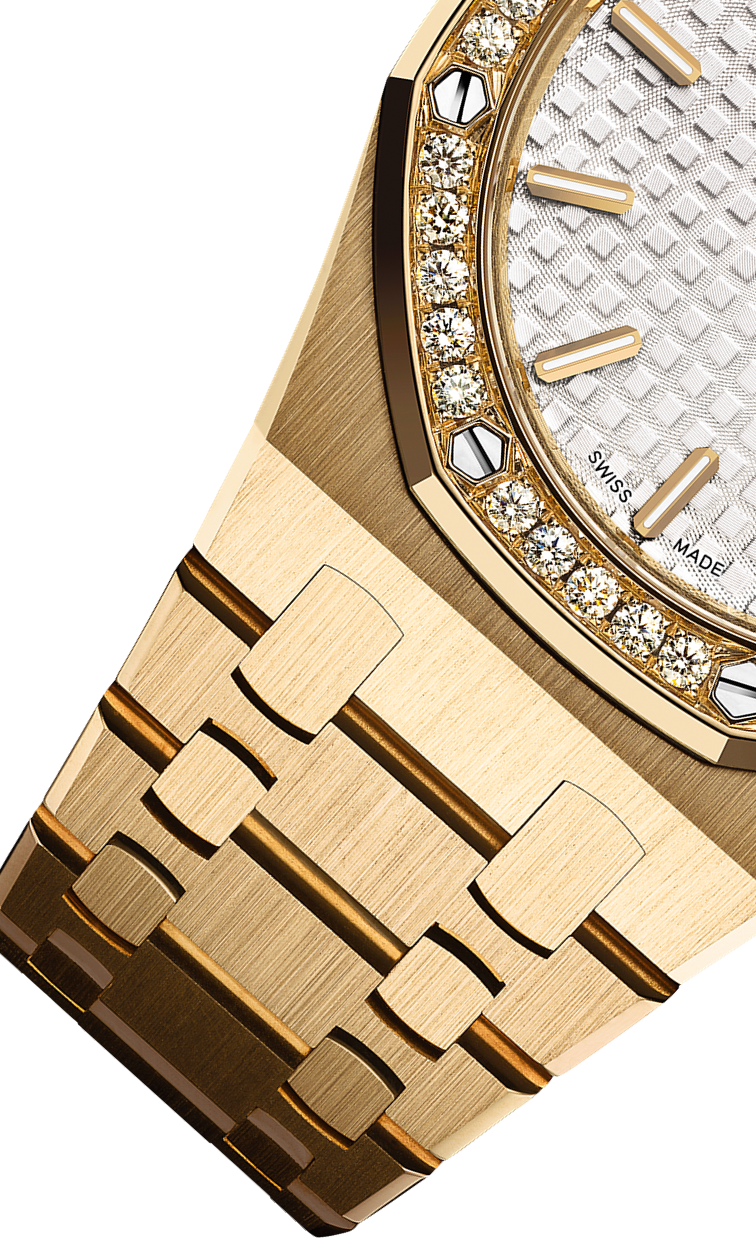 Yellow 904L steel silvery white dial - Watch - 33 mm