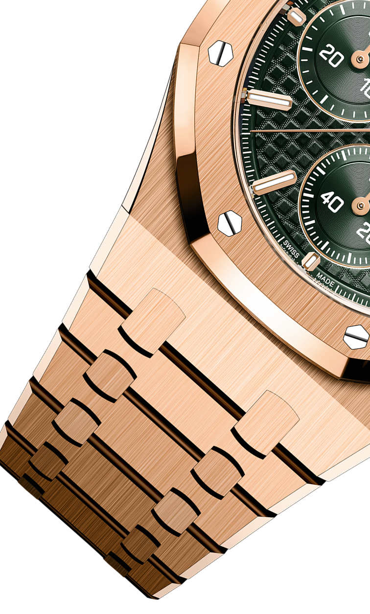 Pink Gold Khaki Green Dial CHRONOGRAPH 41mm