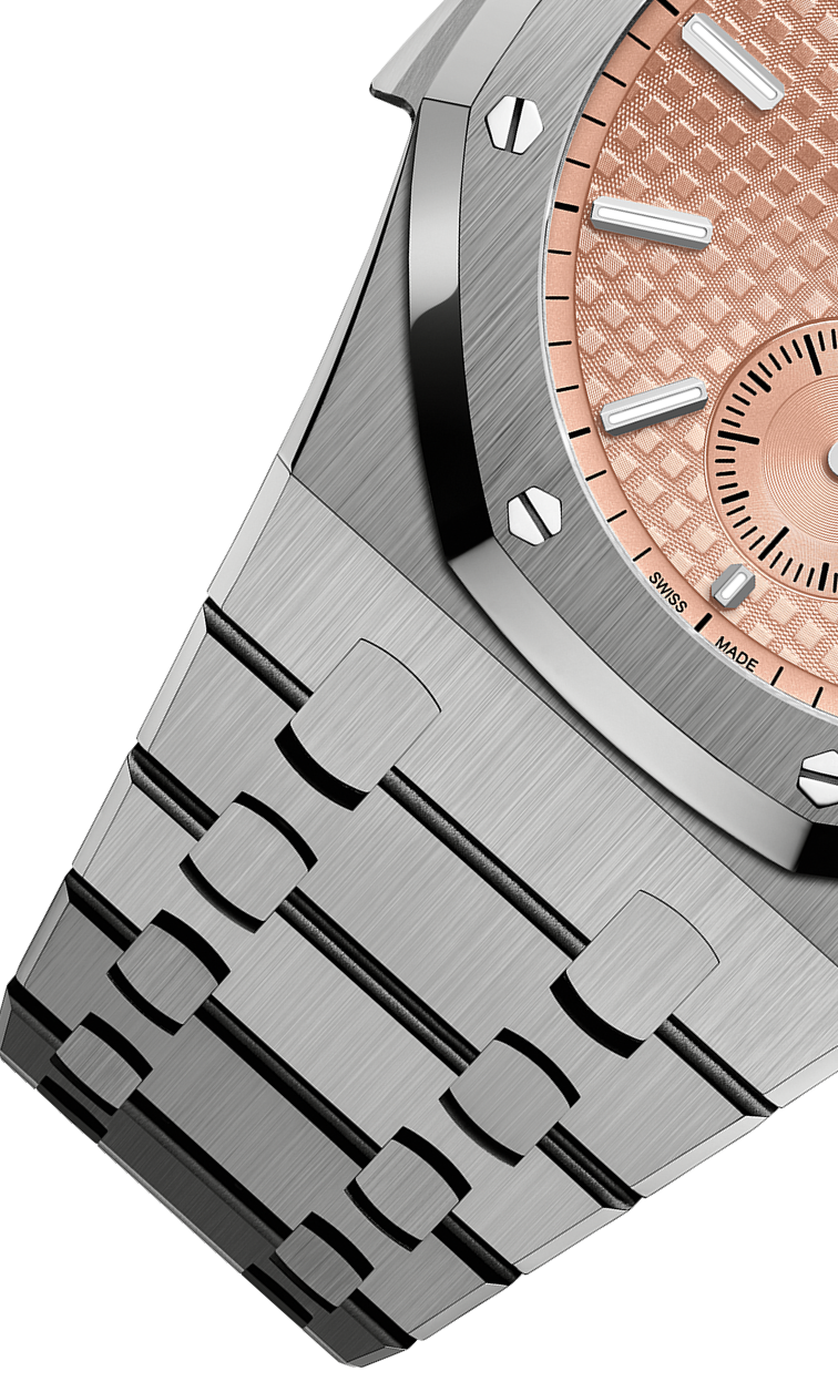 Silver 904L steel light orange dial - Watch - 42mm