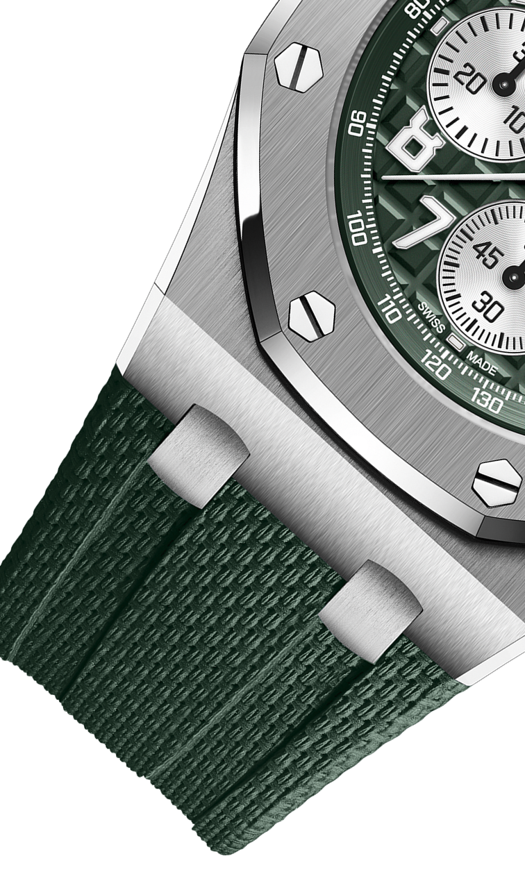 Green strap - Titanium military green dial - Watch - 42mm