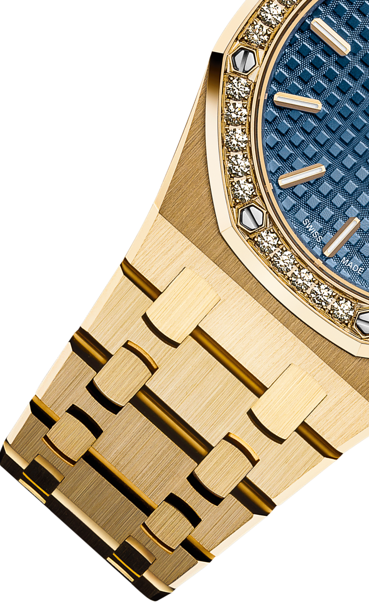 Yellow 904L steel dark blue dial - Watch - 33mm
