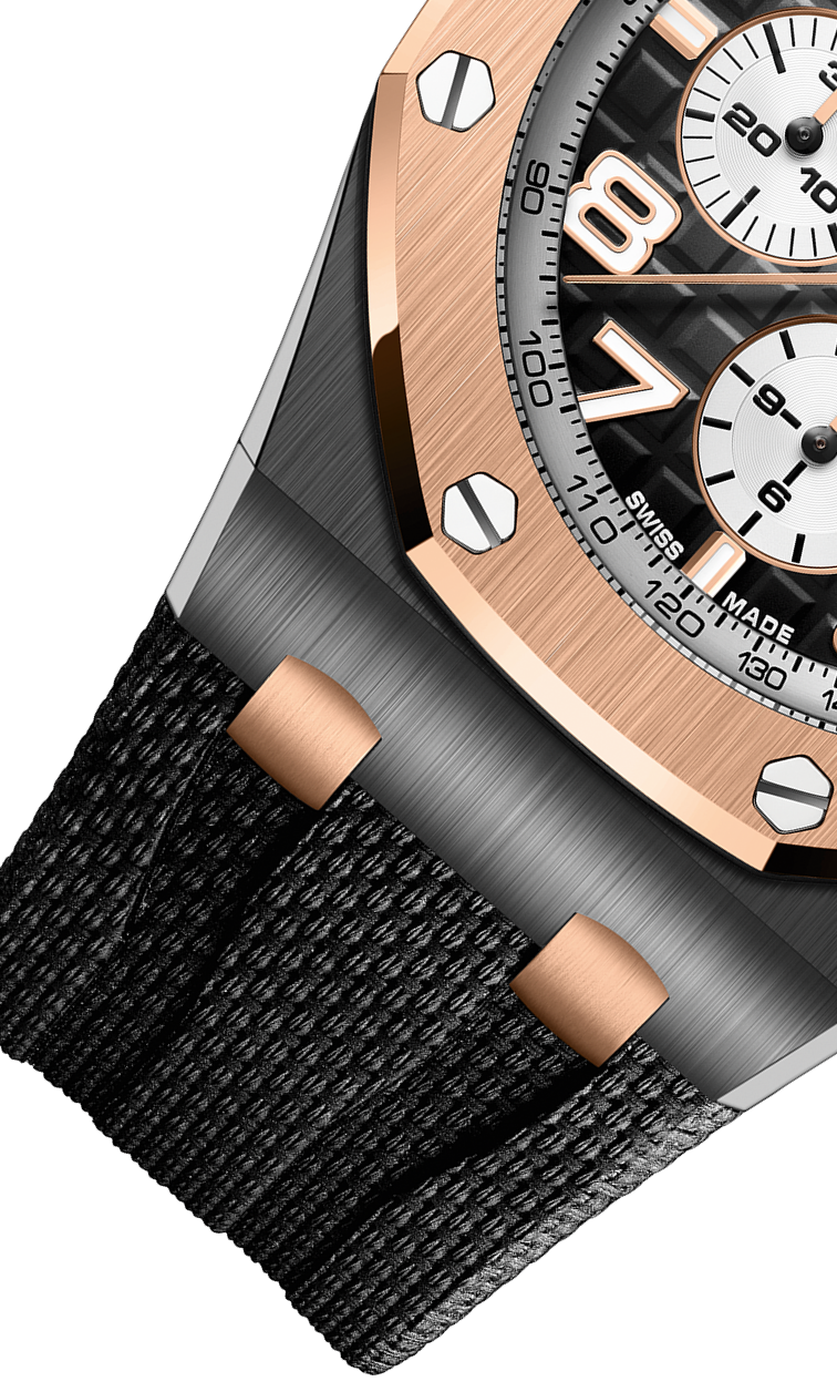 Grey strap - Titanium smoked grey dial - Watch - 44mm