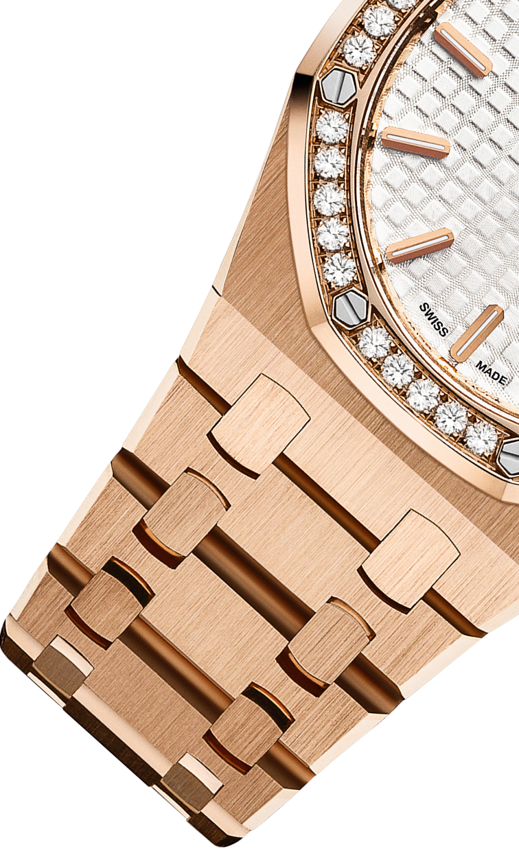 Rose gold 904L steel silver-white dial - Watch - 33 mm