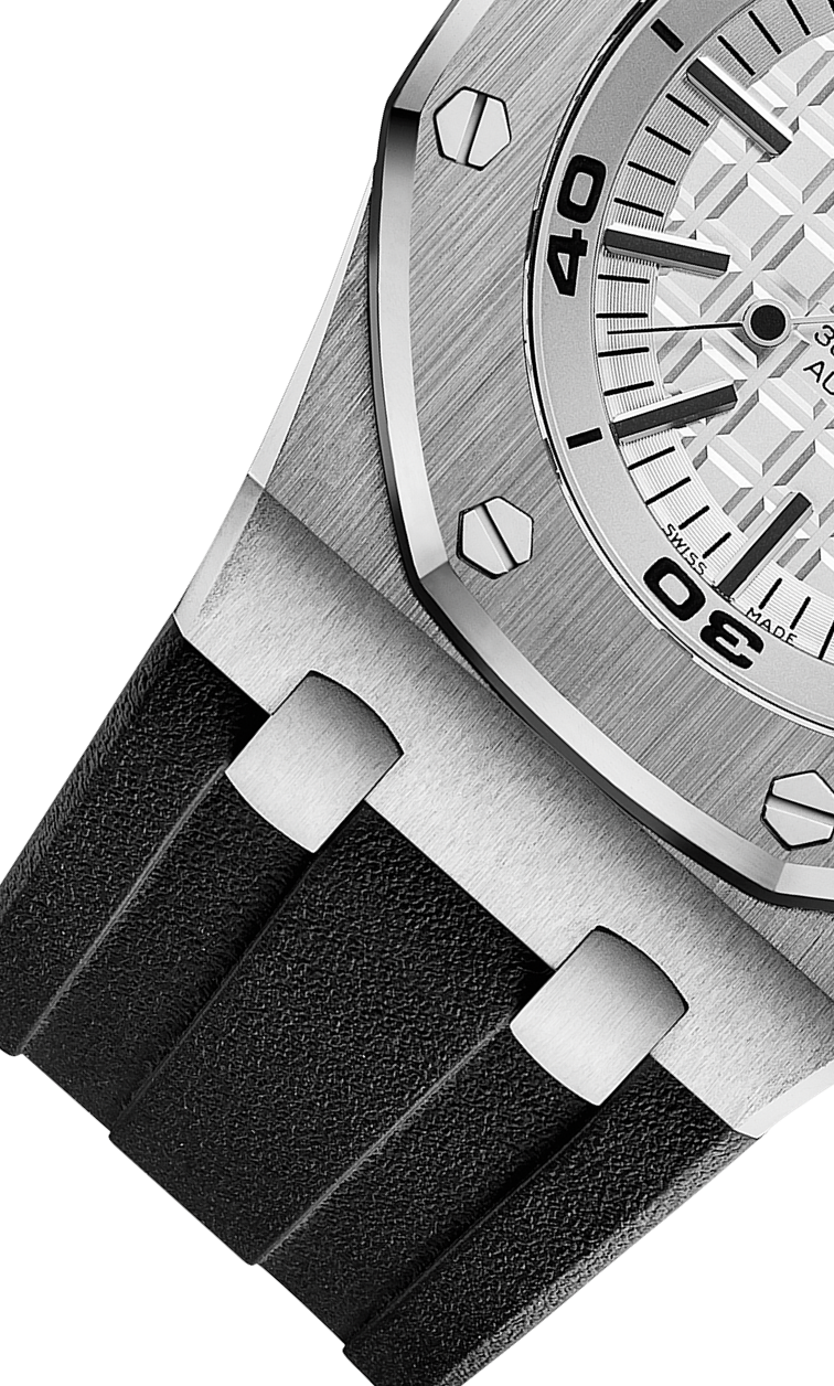 Black strap - Titanium silver dial - Watch - 42mm