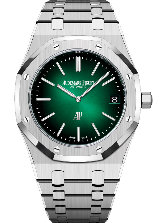 Silver 904L Steel Smoked Green Dial - Watch - 39mm