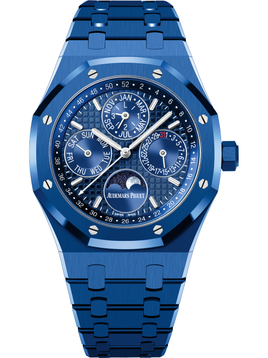 Blue 904L Steel Blue Dial - Perpetual Calendar Watch - 41mm