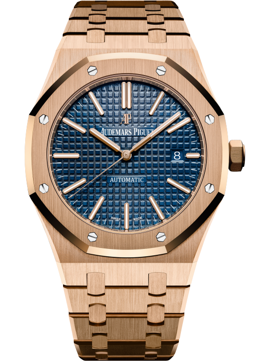Rose Gold 904L Steel Dark Blue Dial - Watch - 41 mm