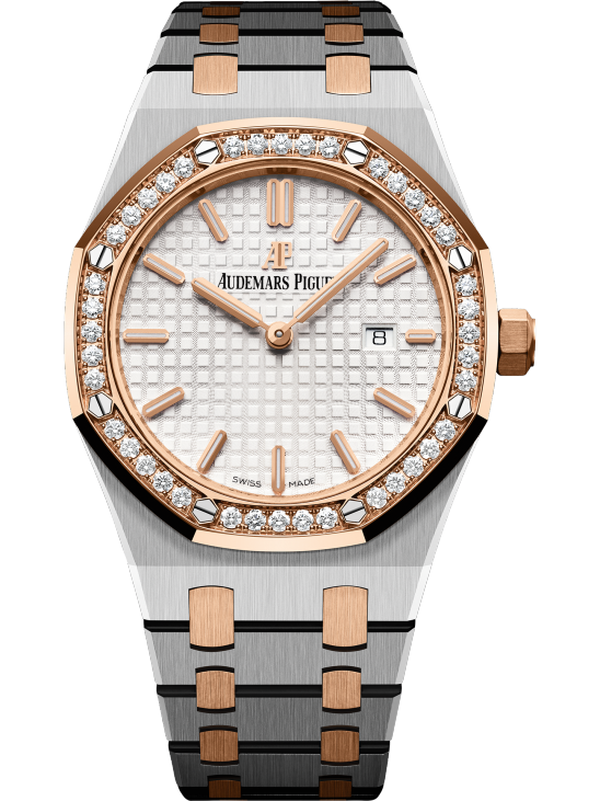 Silver Gold 904L Steel Silver White Dial - Watches - 33mm
