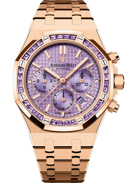 Rose Gold 904L Steel Purple Dial - Watch - 38mm