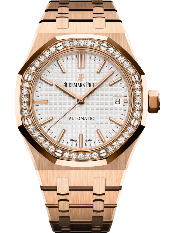 Rose Gold 904L Steel Silver White Dial - Watches - 37mm