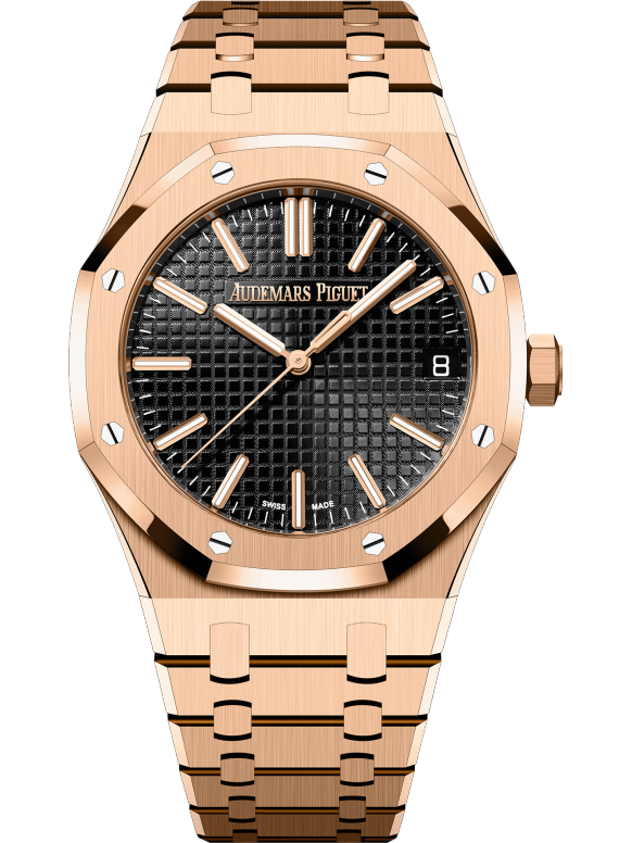 Rose Gold 904L Steel Black - Automatic Watch - 41mm